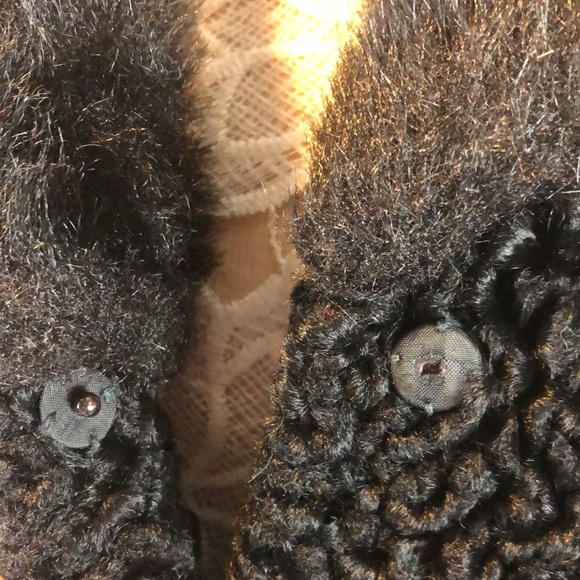 Vintage Persian coat in black with fur size medium - Picture 8 of 17